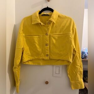 Zara Cropped Yellow Jacket